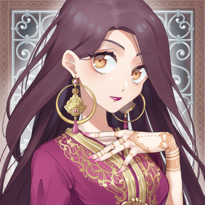 original anime art caftan